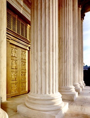 Main entrance bronze doors