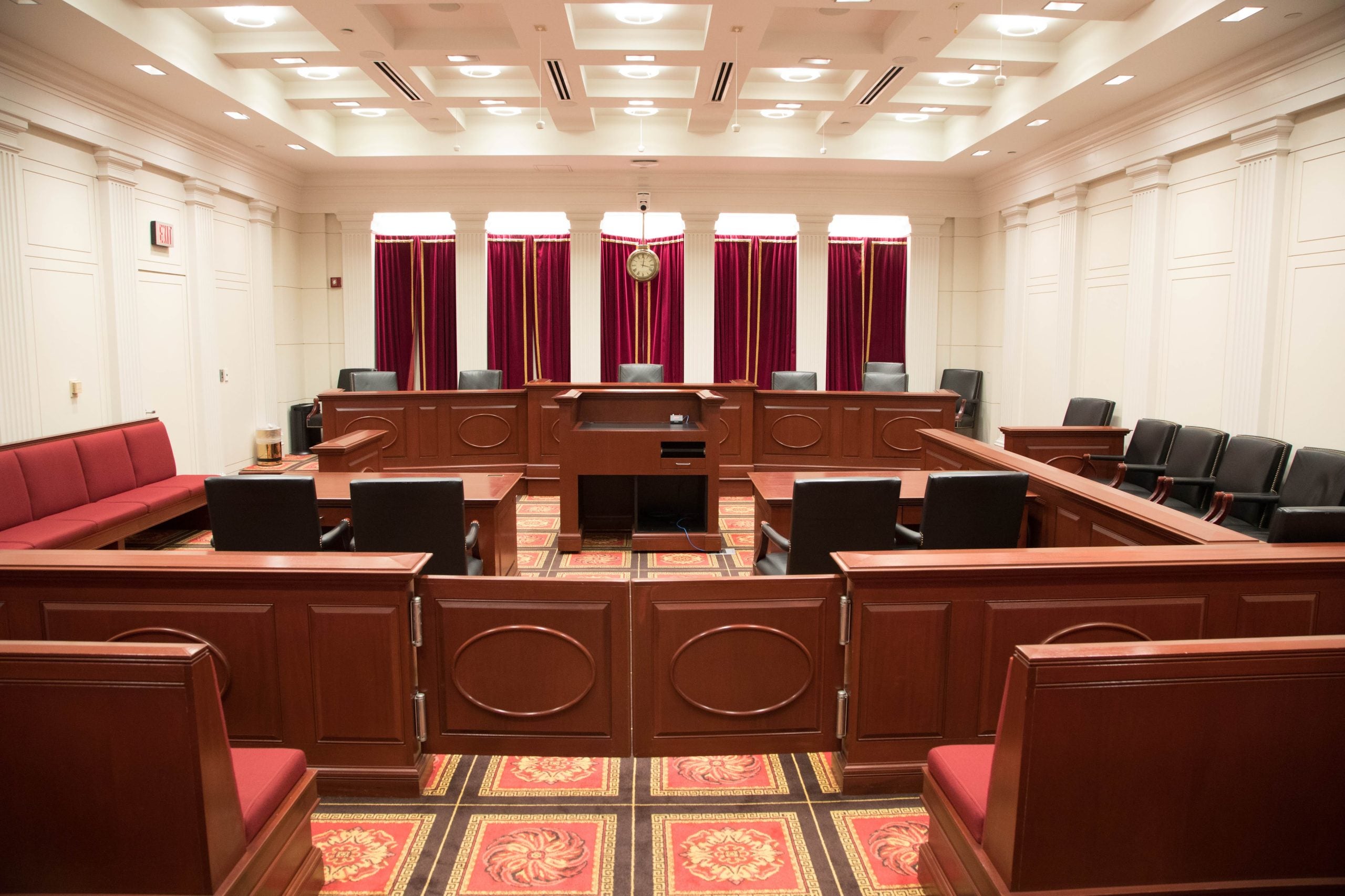 The Supreme Court Courtroom, bench and gallery